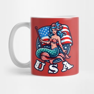 USA Mermaid Mug